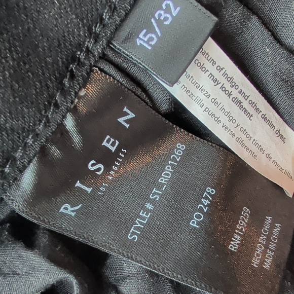 Risen Black Medium Wash High Rise Denim Jeans Size 15 NWT - Picture 5 of 15